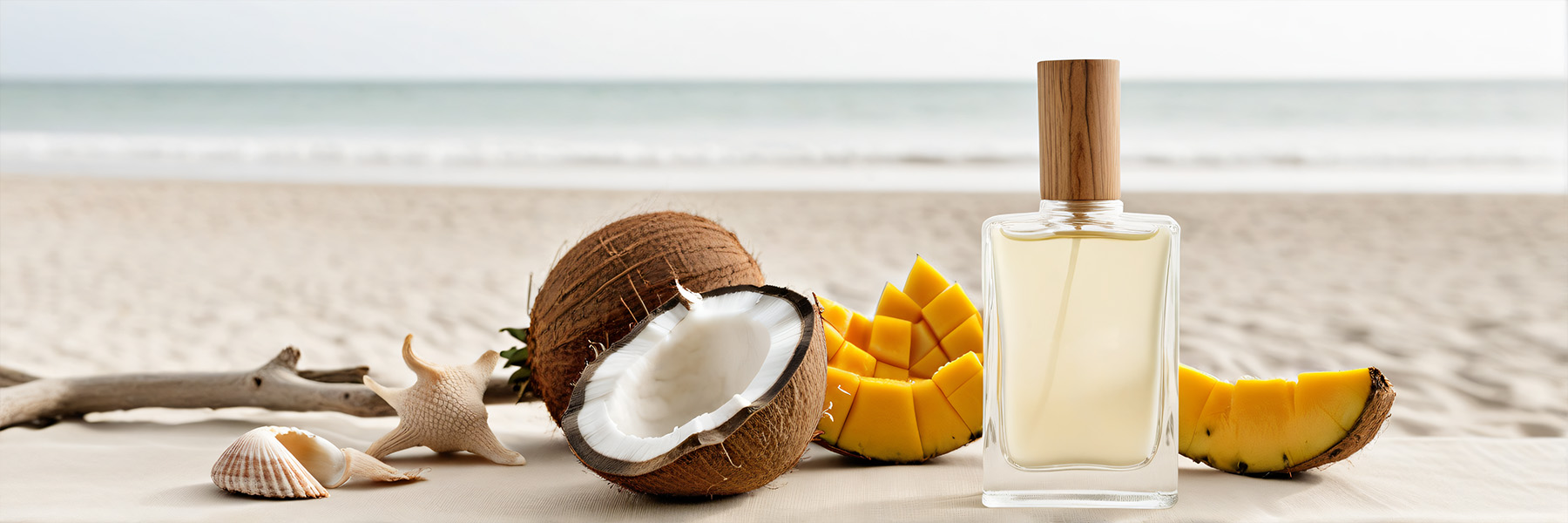 Indulge in Fruity-Coconut Masculine blends – bold and exotic perfume oils featuring tropical fruits and smooth coconut notes. Designed for adventurous, sun-kissed masculinity.