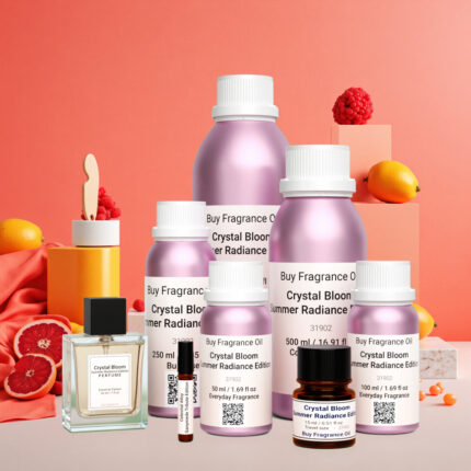 Discover Crystal Bloom – Summer Radiance Edition, a radiant perfume oil inspired by Versace Bright Crystal (reference only). A refreshing blend of pomegranate, peony, and musk in a long-lasting alcohol-free fragrance oil.