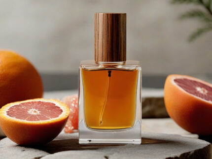 Earthbound Flame Elemental Essence Edition men’s perfume oil – woody earthy fragrance with citrus, vetiver, and cedarwood, luxury minimalist bottle design