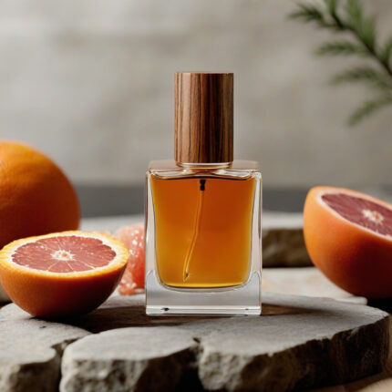 Earthbound Flame Elemental Essence Edition men’s perfume oil – woody earthy fragrance with citrus, vetiver, and cedarwood, luxury minimalist bottle design