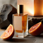 Earthbound Flame Elemental Essence Edition men’s perfume oil – woody earthy fragrance with citrus, vetiver, and cedarwood, luxury minimalist bottle design