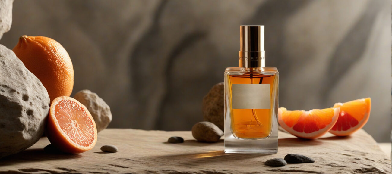 Earthbound Flame Elemental Essence Edition men’s perfume oil – woody earthy fragrance with citrus, vetiver, and cedarwood, luxury minimalist bottle design