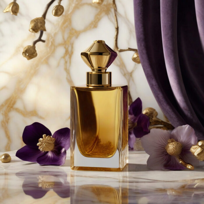 Golden Mirage Oud Velvet Edition unisex perfume oil – luxurious oud floral fragrance with rose, violet, and vanilla in a golden minimalist bottle design