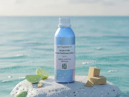 Ocean Code Marine Freshness Edition men’s perfume oil – aquatic citrus fragrance with sea breeze freshness and woody depth in a luxury minimalist bottle design