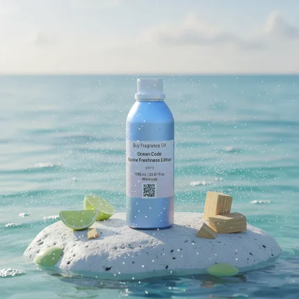 Ocean Code Marine Freshness Edition men’s perfume oil – aquatic citrus fragrance with sea breeze freshness and woody depth in a luxury minimalist bottle design