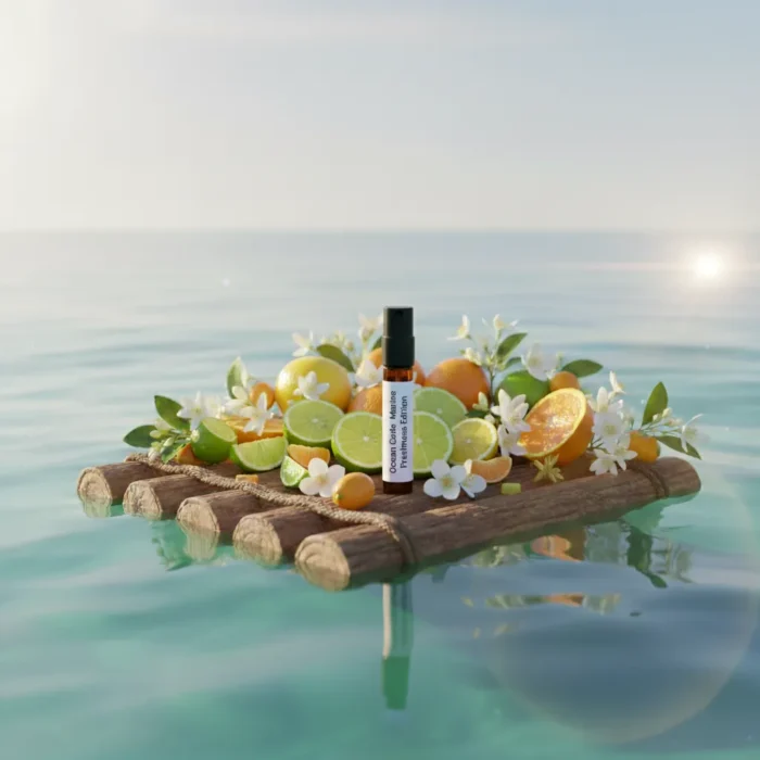 Ocean Code Marine Freshness Edition men’s perfume oil – aquatic citrus fragrance with sea breeze freshness and woody depth in a luxury minimalist bottle design