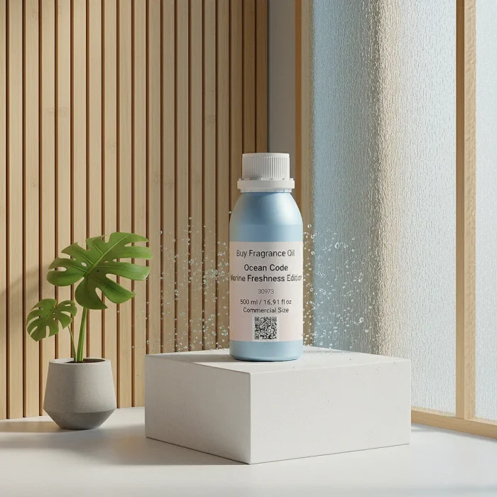 Ocean Code Marine Freshness Edition men’s perfume oil – aquatic citrus fragrance with sea breeze freshness and woody depth in a luxury minimalist bottle design