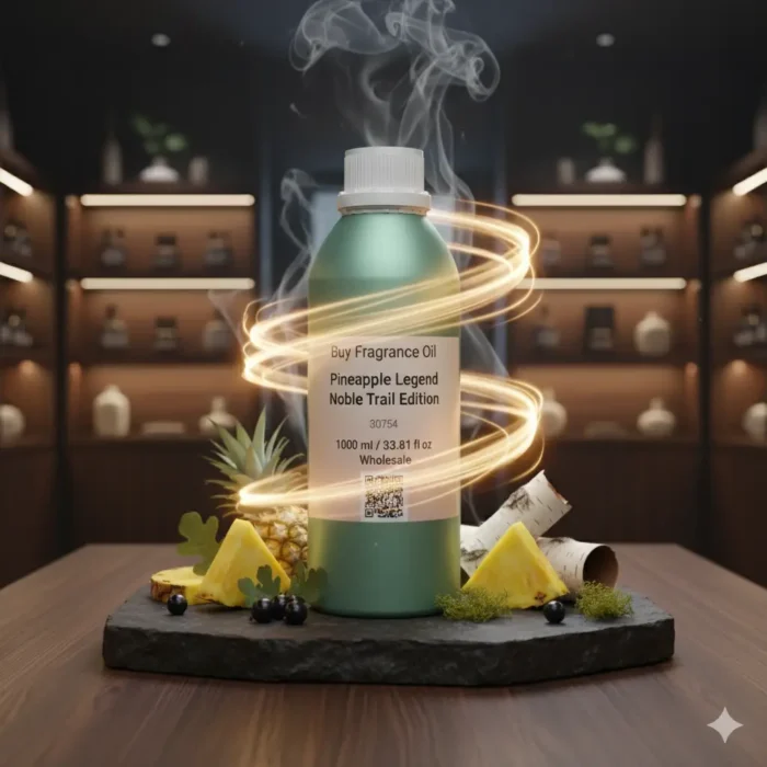 Pineapple Legend Noble Trail Edition men’s perfume oil – fruity smoky fragrance with pineapple, birch, and oakmoss in a luxury minimalist design