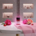 Pink Aura Bombshell Spark Edition women’s perfume oil – fruity floral fragrance with passionfruit, peony, and musk in a luxury minimalist design