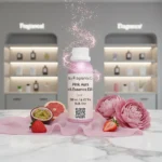 Pink Aura Bombshell Spark Edition women’s perfume oil – fruity floral fragrance with passionfruit, peony, and musk in a luxury minimalist design