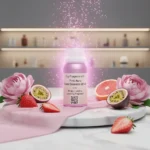 Pink Aura Bombshell Spark Edition women’s perfume oil – fruity floral fragrance with passionfruit, peony, and musk in a luxury minimalist design
