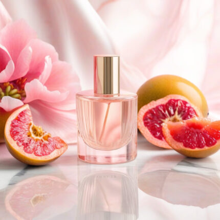 Pink Aura Bombshell Spark Edition women’s perfume oil – fruity floral fragrance with passionfruit, peony, and musk in a luxury minimalist design