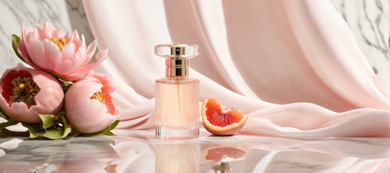 Pink Aura Bombshell Spark Edition women’s perfume oil – fruity floral fragrance with passionfruit, peony, and musk in a luxury minimalist design