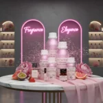 Pink Aura Bombshell Spark Edition women’s perfume oil – fruity floral fragrance with passionfruit, peony, and musk in a luxury minimalist design