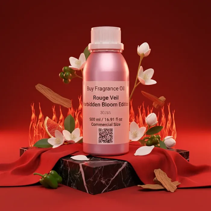 Rouge Veil Forbidden Flower Edition women’s perfume oil – seductive floral spicy fragrance with jasmine, tuberose, and patchouli in a luxury minimalist design