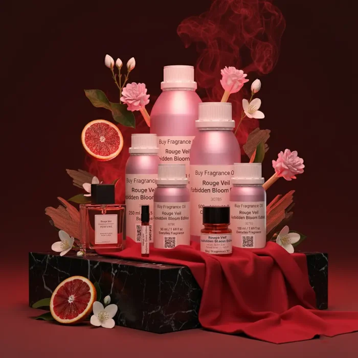 Rouge Veil Forbidden Flower Edition women’s perfume oil – seductive floral spicy fragrance with jasmine, tuberose, and patchouli in a luxury minimalist design