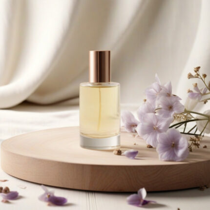 Sheer Grace Bare Skin Essence women’s perfume oil – soft minimalist fragrance with musk, white florals, sandalwood and amber in a luxury eco-conscious design