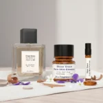 Sheer Grace Bare Skin Essence women’s perfume oil – soft minimalist fragrance with musk, white florals, sandalwood and amber in a luxury eco-conscious design