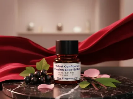 Velvet Confidence Passion Elixir Edition women’s perfume oil – sweet chypre fragrance with blackcurrant, rose, and vanilla in a luxury minimalist design