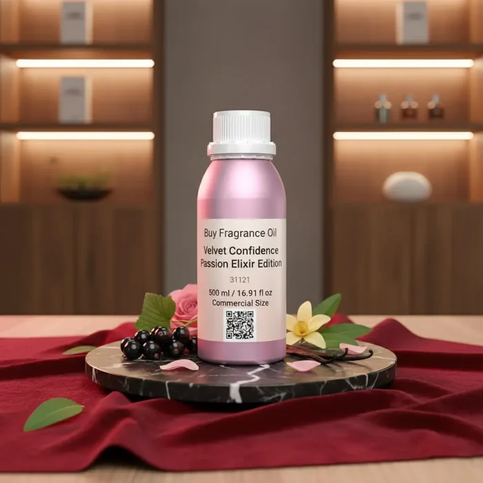 Velvet Confidence Passion Elixir Edition women’s perfume oil – sweet chypre fragrance with blackcurrant, rose, and vanilla in a luxury minimalist design