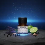 Wild Blue Untamed Spirit Edition men’s perfume oil – fresh spicy woody fragrance with bergamot, pepper, and cedarwood in a luxury minimalist design