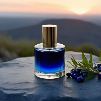 Wild Blue Untamed Spirit Edition men’s perfume oil – fresh spicy woody fragrance with bergamot, pepper, and cedarwood in a luxury minimalist design