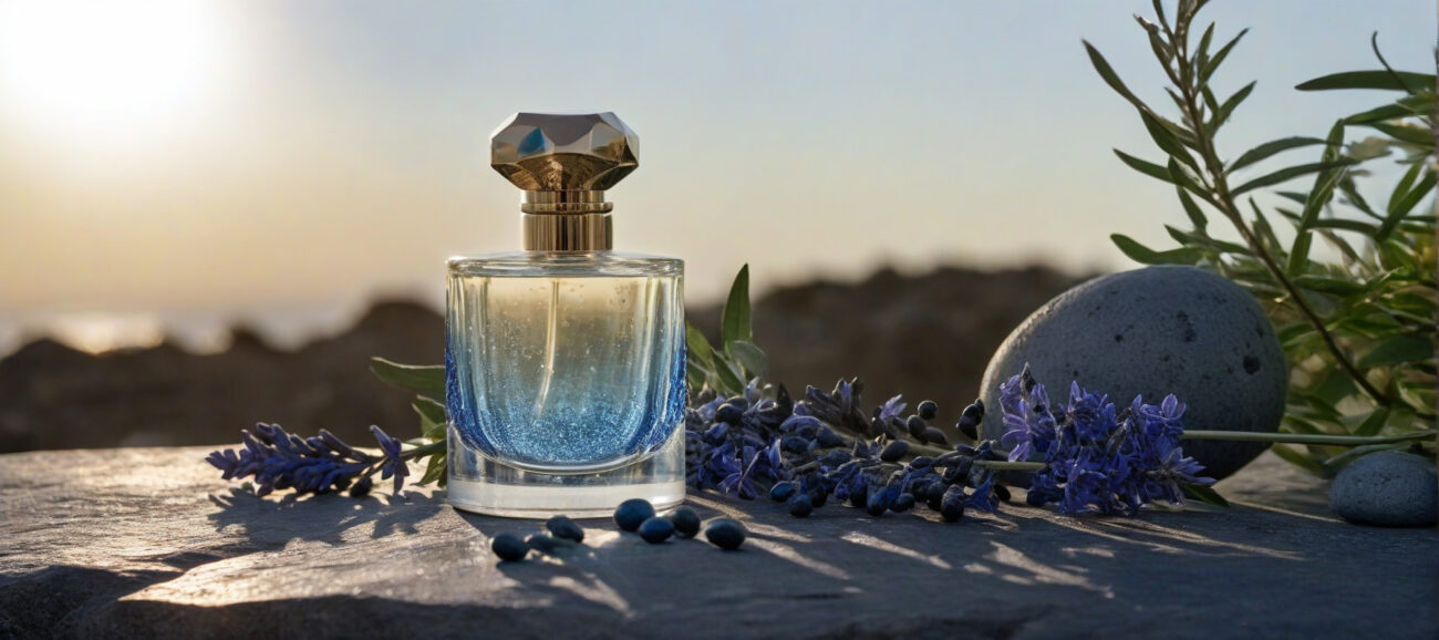 Wild Blue Untamed Spirit Edition men’s perfume oil – fresh spicy woody fragrance with bergamot, pepper, and cedarwood in a luxury minimalist design