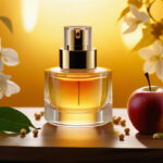 Amber Veil Radiant Glow Edition – luxury unisex amber woody oriental perfume oil inspired by Ajmal Amber Wood, with apple, cardamom, amber, cedarwood, and patchouli in a radiant minimalist design.