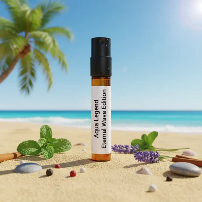 Aqua Legend – Eternal Wave Edition unisex perfume oil – inspired by Cool Water, aromatic aquatic woody fragrance with sea breeze, lavender, and cedarwood, long-lasting alcohol-free perfume oil.
