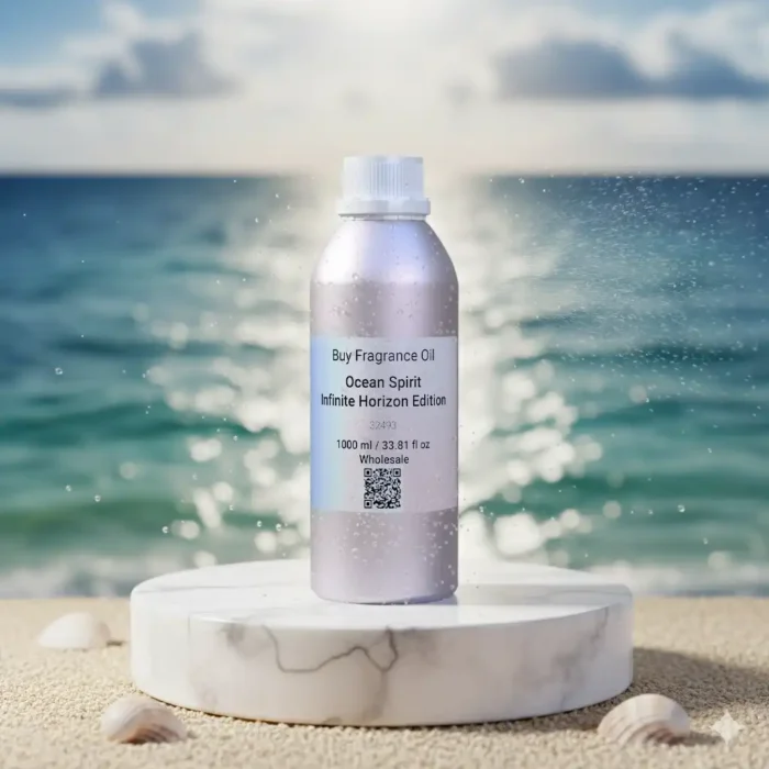 Ocean Spirit Infinite Horizon Edition – luxury unisex citrus aquatic perfume oil inspired by L’Immensité, with grapefruit, bergamot, ginger, sage, and marine accords in a fresh minimalist design.