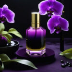 Velvet Bloom Dark Elegance Edition – luxury unisex dark floral oriental perfume oil inspired by Black Orchid, with black orchid, spices, incense, patchouli, and sandalwood in a mysterious minimalist design.