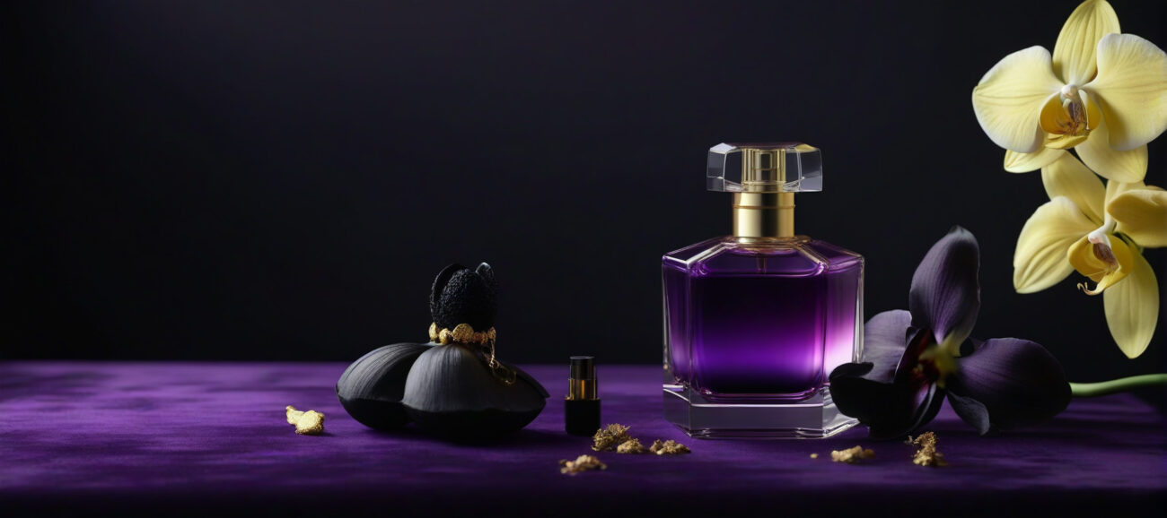 Velvet Bloom Dark Elegance Edition – Siyah Orkide'den ilham alan, siyah orkide, baharatlar, tütsü, paçuli ve sandal ağacı içeren gizemli, minimalist bir ayrılığa sahip lüks, unisex koyu çiçeksi oryantal parfüm yağı.