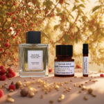 Velvet Elixir Sunlit Harmony Edition unisex perfume oil – fruity woody musk fragrance with passionfruit, pear, and sandalwood in a radiant eco-luxury design