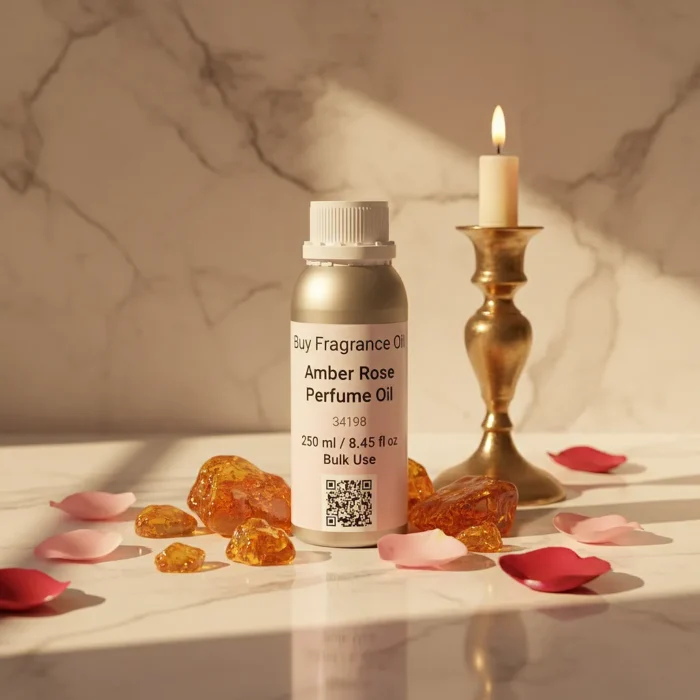 Amber Rose Perfume Oil – amber and rose fragrance for men and women inspired by Dior Ambre Nuit, elegant unisex scent with warm floral notes.