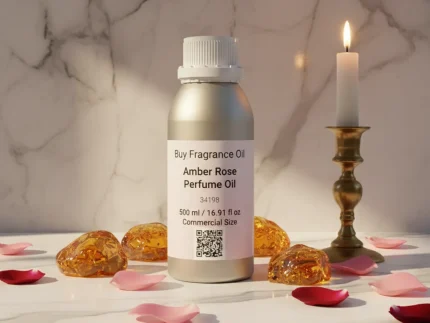 Amber Rose Perfume Oil – amber and rose fragrance for men and women inspired by Dior Ambre Nuit, elegant unisex scent with warm floral notes.