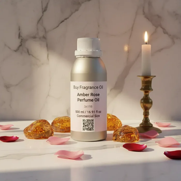 Amber Rose Perfume Oil – amber and rose fragrance for men and women inspired by Dior Ambre Nuit, elegant unisex scent with warm floral notes.