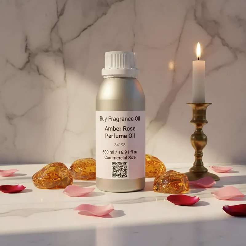 Amber Rose Perfume Oil – amber and rose fragrance for men and women inspired by Dior Ambre Nuit, elegant unisex scent with warm floral notes.