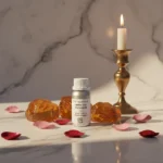 Amber Rose Perfume Oil – amber and rose fragrance for men and women inspired by Dior Ambre Nuit, elegant unisex scent with warm floral notes.