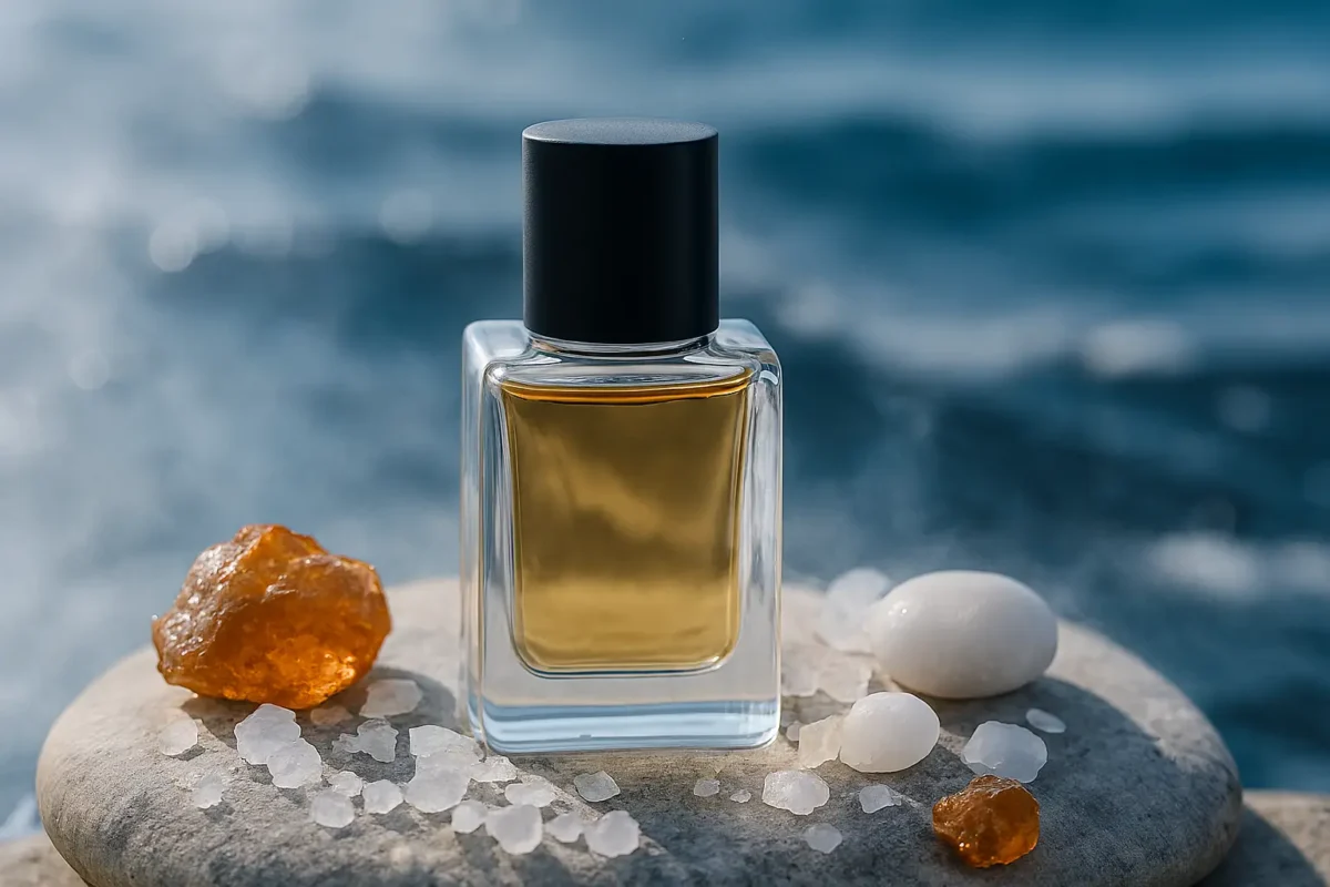 Dive into the oceanic purity of Ambergris Sea Salt Musk Perfume Oil, a luxurious unisex fragrance inspired by Orto Parisi Megamare (for reference only). Crisp sea salt and ambergris meet white musk and mineral notes, creating a scent that is both fresh and timeless. Alcohol-free and long-lasting.