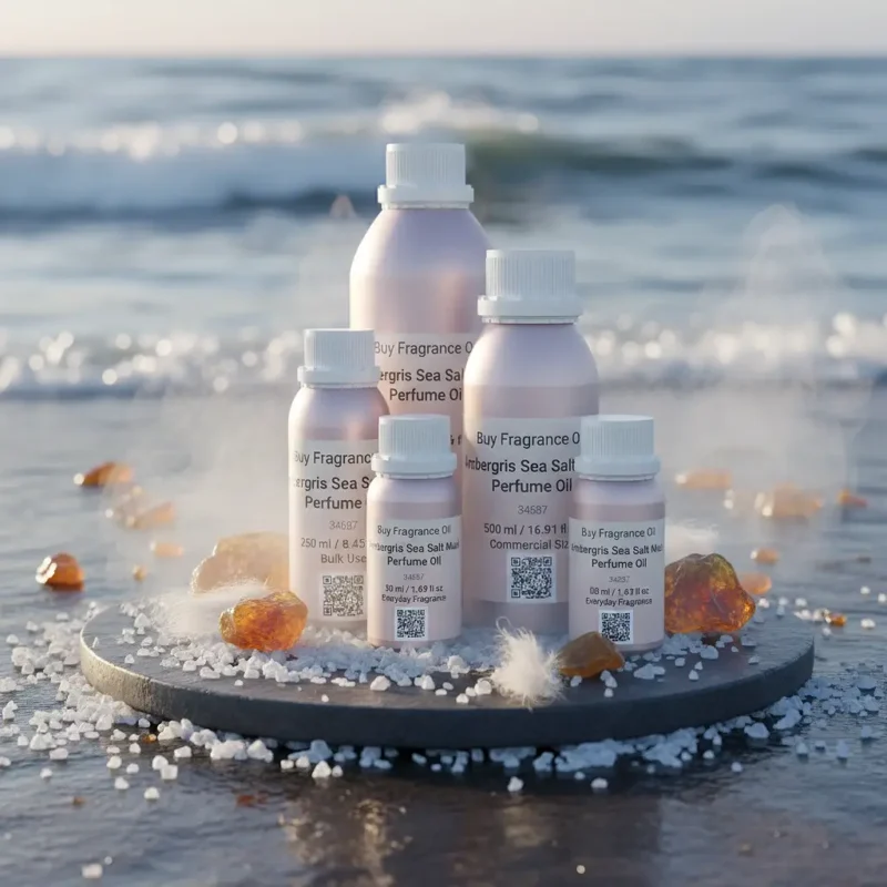 Dive into the oceanic purity of Ambergris Sea Salt Musk Perfume Oil, a luxurious unisex fragrance inspired by Orto Parisi Megamare (for reference only). Crisp sea salt and ambergris meet white musk and mineral notes, creating a scent that is both fresh and timeless. Alcohol-free and long-lasting.