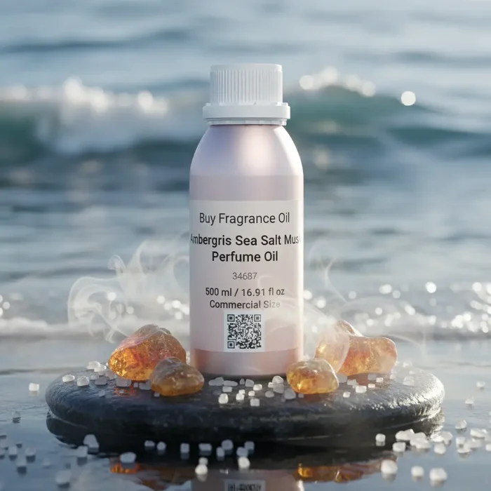 Dive into the oceanic purity of Ambergris Sea Salt Musk Perfume Oil, a luxurious unisex fragrance inspired by Orto Parisi Megamare (for reference only). Crisp sea salt and ambergris meet white musk and mineral notes, creating a scent that is both fresh and timeless. Alcohol-free and long-lasting.