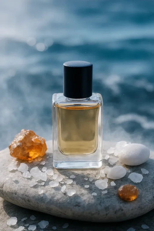 Dive into the oceanic purity of Ambergris Sea Salt Musk Perfume Oil, a luxurious unisex fragrance inspired by Orto Parisi Megamare (for reference only). Crisp sea salt and ambergris meet white musk and mineral notes, creating a scent that is both fresh and timeless. Alcohol-free and long-lasting.