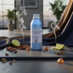 Bergamot Cedar Amberwood Perfume Oil – masculine woody citrus fragrance with amber and cedar, luxury alcohol-free perfume oil inspired by Bleu de Chanel