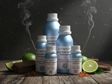 Bergamot Cedar Amberwood Perfume Oil – masculine woody citrus fragrance with amber and cedar, luxury alcohol-free perfume oil inspired by Bleu de Chanel