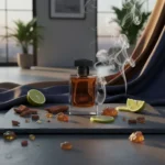 Bergamot Cedar Amberwood Perfume Oil – masculine woody citrus fragrance with amber and cedar, luxury alcohol-free perfume oil inspired by Bleu de Chanel