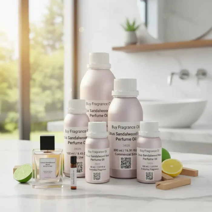 Discover Citrus Sandalwood Musk Perfume Oil — a refreshing unisex fragrance inspired by Burberry Weekend. Blending zesty citrus, creamy sandalwood, and soft musk for effortless sophistication and calm weekend freshness.