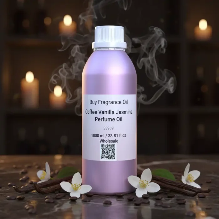 Coffee Vanilla Jasmine Perfume Oil | Long-Lasting Oriental Gourmand Scent Inspired by Black Opium