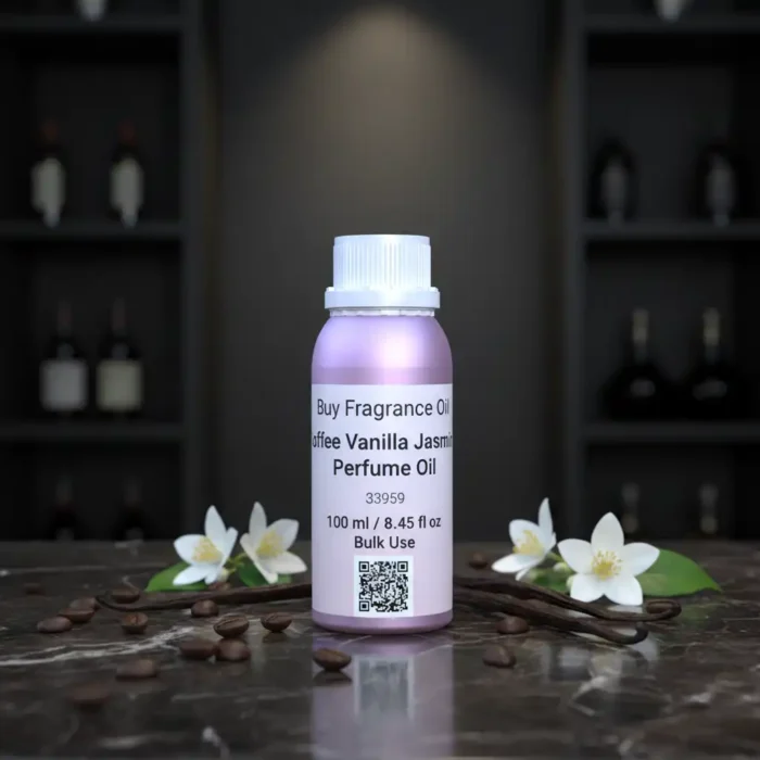 Coffee Vanilla Jasmine Perfume Oil | Long-Lasting Oriental Gourmand Scent Inspired by Black Opium