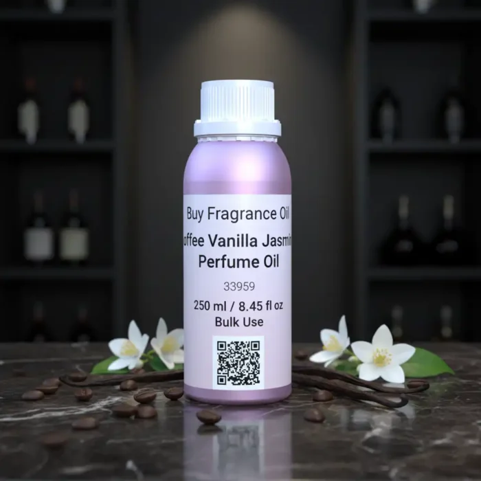 Coffee Vanilla Jasmine Perfume Oil | Long-Lasting Oriental Gourmand Scent Inspired by Black Opium