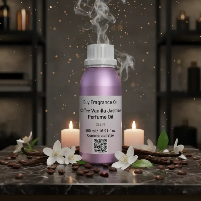 Coffee Vanilla Jasmine Perfume Oil | Long-Lasting Oriental Gourmand Scent Inspired by Black Opium